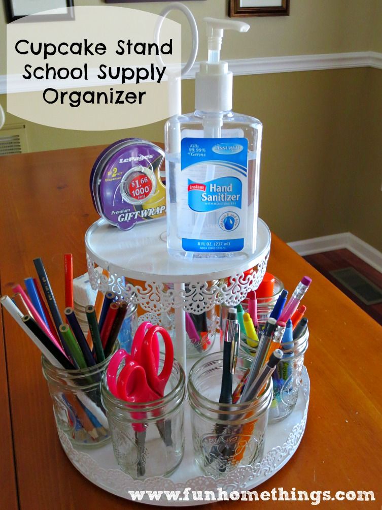 A cool way to organize the school supplies. This DIY stand can be made by kids themselves with some waste items.....so handy and neat, can be kept anywhere.